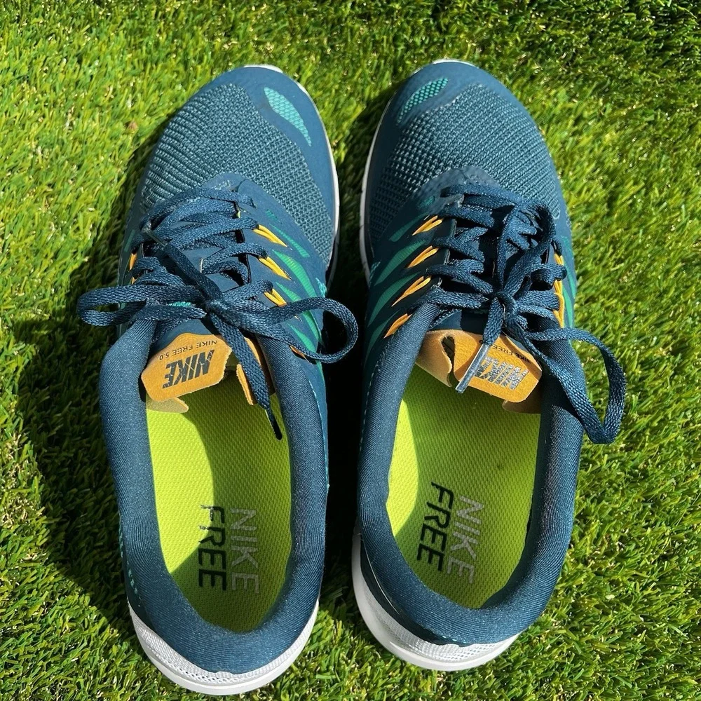 Nike Shoes Men Size 13 Free 5.0 Running Athletic Sneakers 642198-301 Teal